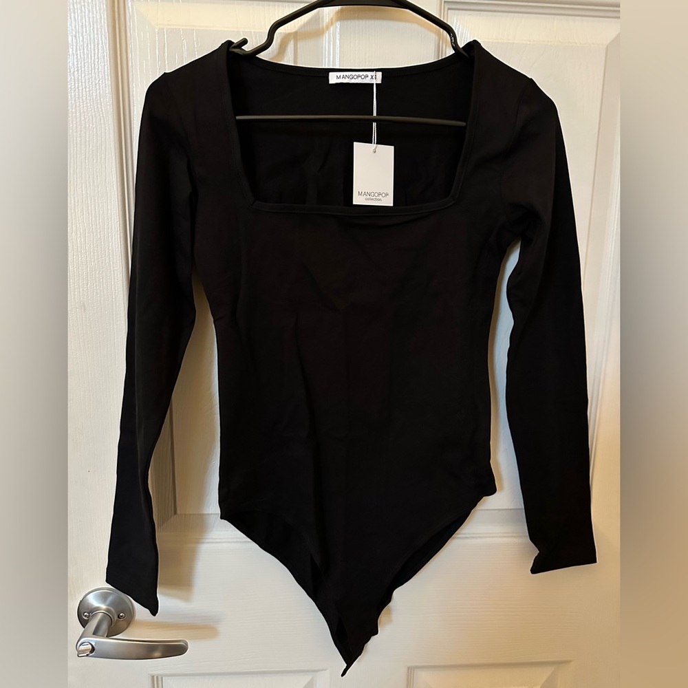 Black bodysuit long sleeve